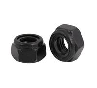1-50pcs nylon lock nut Black Zinc Stainless steel DIN985 M2 M2.5 M3 M3.5 M4 M5 M6 M7 M8 M10 M12 M16 M20 Black Self locking Nut(Steel black zinc,M2.5 50pcs)