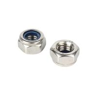 1-50pcs Nylon Lock Nuts M2 M2.5 M3 M4 M5 M6 M8 M10 M12 M14 M16 M20 304 Stainless Steel Hexagon Anti-Slip Automatic Lock Nut DIN985(M16 X 2pcs)