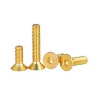 1-50pcs Pure Brass Flat Hexagon Socket Countersunk Head Screws M2 M2.5 M3 M4 M5 M6 M8 M10 Hex Machine Screw DIN7991(M5x8(10pcs))