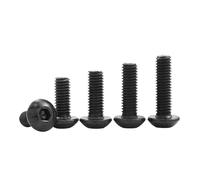 1-50pcs Round Screw Bolt 12.9 Grade M2 M2.5 M3 M4 M5 M6 M8 M10 Hex Hexagon Socket Button Head Screw(20mm,M2.5 50pcs)