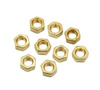 1-50pcs Solid Brass Copper Hex Hexagon Nut For M1.6 M2 .5 M3 M4 M5 M6 M8 M10 M12 Screws Bolts(M3 20pcs)