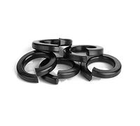 1-50pcs Washers, Black Grade 8.8 Carbon Steel, Square Spring Washers, Split Lock Spring Washers M3 M4 M5 M6 M8 M10 M12 M16 M20 M24 M27 M30(M14 5pcs)