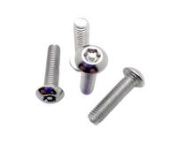 1/50X M2 M2.5 M3 M4 M5 M6 M8 M10 M12 304 Stainless Steel Six Lobe Torx Button Round Head With Pin Anti-theft Security Bolt Screw(6mm,10pcs M5)