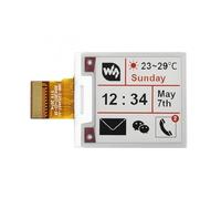 1.54inch E-Paper (B) E-Ink Raw Display Panel Compatible with Raspberry Pi 200x200 Resolution Three-color with Embedded Controller Communicating Via SPI Interface Supports Partial Refresh