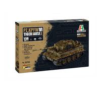 Italeri 25755 1:56 Pz.Kpfw. VI Tiger I AUSF. E Model Building Kit, Stand Model Building, Crafts, Hobby, Gluing, Plastic Kit, Detailed Military Kit, Tank 1:56