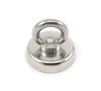 1 57/64" dia Neodymium Clamping Magnet with M8 Eyebolt - 198.45lbs Pull (Pack of 1) - Licensed Material