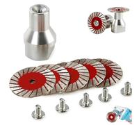 1.57" Diamond Saw Blades Set, 40mm Multi-Functional Professional Mini Diamond Cutting Blade Set, Precision Stone Cutting Made Easy, for Concrete Tile Stone Long-Lasting Wet & Dry Use (5PCS)