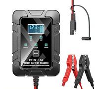 1.5A 6V/12V Smart Battery Charger - Automatic Maintainer,2027 New Smart Trickle Charger for Car,Automotive Battery Maintainer Trickle Chargers with Temperature Compensation for Car Truck Motorcycle