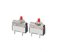 1.5A Thermal Overload Protector with Manual Reset 2pcs for 125V 250V AC 50V DC Circuits in Small Appliance Motor Safety Applications