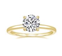 1.5CT Sterling Silver Silver Engagement Rings Round Cut Solitaire Cubic Zirconia CZ Wedding Promise Rings for Her Wedding Bands for Women Size 3-13