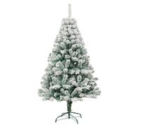 1.5Ft/45cm Artificial Christmas Tree with Solid Plastic Stand, Flocked Realistic Snow Tree for Home Decor, Easy Assembly