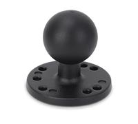 1.5in Ball Mount Base with Aluminum Alloy Amps Hole Round Plate, Ball Double Socket Arm Universal Marine Electronic Mounting Plate Compatible with Ram Mounts C Size 1.5 Inch Ball Double Socket Arm