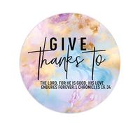 1.5in Round Label Stickers 100pcs Give Thanks to The Lord for He is Good; His Love Endures Forever Label Decals for Boxes Laptop Envelope Seal Jar Water Bottles Phone