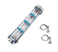 1.5inch OD50.5mm Distillation Lens Column with 5 Floors Or 4 Floors Copper Bubble Platte Sets,Tri-Clamp Sight Glass Union SS304(Set 2)