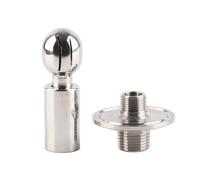 1.5inch TC X 1.2inch MNPT Stainless Steel Rotary Spray Ball CIP Tank Cleaning Ball Compact Size Easy Installation for Brewing Equipment Durable Resistance