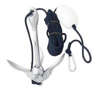 1.5kg Anchor Folding Grapnel Kit for Canoes Jet Skis 3.5lb Accessories with Hooks High Tensile