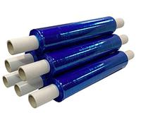 1.5KG Hand Roll Strong Pallet/Stretch/Shrink Wrap Packaging Cling Film - 400mm x 250m 17MU (40CM X 250M, Blue, 6)