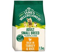 1.5kg James Wellbeloved Small Breed Adult Dry Dog Food Rich in Turkey & Rice