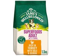 James Wellbeloved Dog Superfoods Hypoallergenic Dry Food Adult Turkey Kale and Quinoa 1.5 kg