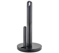 1.5KG Weighted ONE HAND TEAR Kitchen Roll Holder Stand (Matte Black) | tension arm, tear one/more sheets at one time | 1.5kg electroplating weighted base | anti-slip silicone | finger loop handle