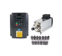 1.5kw 220V/110V Air-Cooled Spindle Kit 1500W Square Air Cooling Spindle Motor + 1.5KW VFD Inverter + 13pcs/Set ER11(1.5kw 220v)