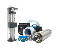 1.5KW Water Cooled Spindle Z Axis Slide Stage Kit CNC Router Spindle Motor Kit 220V 380V 110V(80-213mm 50mm Stroke)