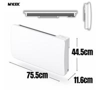Mylek 1500W Wifi App Aluminium Panel Heater, Wall Mounted Smart Electric With Lcd Display