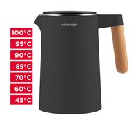 1.5L Electric Water Kettle Nordic Design Digital Temperature Control 45-100°C HQ