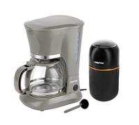 GEEPAS 1.5L Filter Coffee Machine & Coffee Grinder 80 g Capacity Combo Set | 800W Coffee Maker for Instant Coffee, Espresso, Macchiato | 200W Electric Coffee Grinder for Dried Spice Nuts Herbs