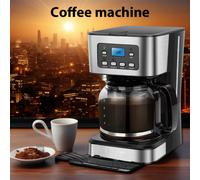 1.5L Filter Coffee Maker Machine + Glass Carafe Instant Anti-Drip 12 Cups 950W