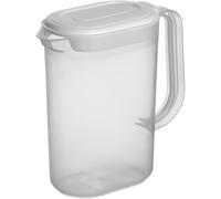 1.5L Fridge Door Jug with Lid & Handle - Transparent Plastic Water Jug for Fridge, Milk, Juice - Space-Saving Spill Proof Fridge Jugs for Parties, Home & Office - AXXTAN