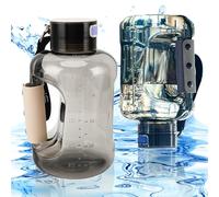 1.5L Hydrogen Water Bottle, Portable Rechargeable Waterionizer Generator, SPE PEM Tchnology Create Hydrogen Enriched Water for Home Travel Office Exercise (Ash Black)