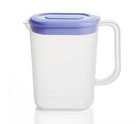 1.5L Plastic Water Jug with Lid - Leak Proof Fridge Door Pitcher Container with Handle & Pour Spout for Kitchen Storage Beverage Milk Juice BBQ Party