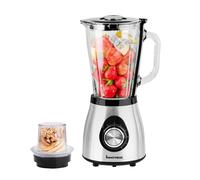Innoteck Kitchen Pro 5 Speed Blender With 1.5L Glass Jar Plus Coffee Grinder Combo For Smoothie, Juice Mixing And Ice Crush, 500W, Silver