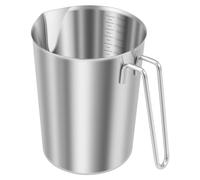 1.5L Stainless Steel Measuring Jug with Handle and Pour Spout Milk Frothing Pitcher with Clear Marking Large Mouth Stainless Steel Milk Coffee Jug for Kitchen Bar Cafe Baking Frothing Espresso
