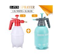 (1.5L White-2L Blue) 2-Piece Hand Pressure Water Sprayer Trigger Air Pump Garden Disinfection Sprayers Spray Bottle Car Cleaning Sprayer Watering