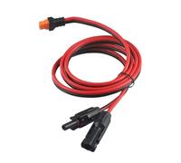 1.5m 10AWG XT60I (2+1) Solar Panel Extension Cable with Signal Pin for Portable Power Station, Red+Black