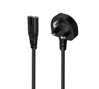 1.5M (150cm) UK 3-Pin Plug to IEC C7 Figure 8, 2.5A 250V 300W, 3 Prong Plug Power Cord for PS4/5, Xbox, Samsung, Toshiba, Panasonic, JVC, Philips, LG, Sharp, Sony, Canon, HP, Brother, Asus