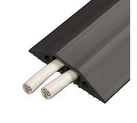 1.5m (150cm) x 83mm with Twin Internal Cable Channel - Heavy Duty Rubber Floor Cover Protector - Conduit Tunnel Sleeve - Great for Home, Office, Warehouse - Walk Over Wire Management