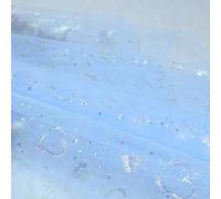 1.5M*1M Glitter Mesh Roll,Light Blue Glitter Decorative Tulle Roll,Netting Fabric for DIY Crafts Gift Wrapping