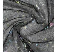 1.5m*1m Glitter Star Tulle Mesh Fabric Black Sparkly Shiny Bling Glitter Material Cloth,Mesh Fabric for Stage Performance Costume