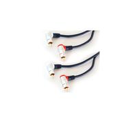 1.5m 2 RCA PHONO Right Angled Male Cable Lead Audio Interconnect 90 Degree Amp