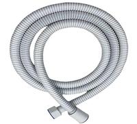 1.5m/2m/3m G1/2 Inch Flexible Shower Hose Stainless Steel Silver Bathroom Water Head Shower Head Extension Tube(White,150cm)