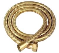1.5m/2m/3m G1/2 Inch Flexible Shower Hose Stainless Steel Silver Bathroom Water Head Shower Head Extension Tube(Gold,200cm)