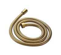 1.5M/2M/3M Stainless Steel Flexible Shower Hose High Pressure Hose Extension Plumbing Pipe Pulling Tube Bathroom Accessories(Gold,2M)