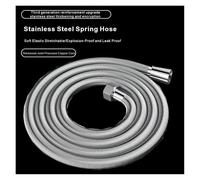 1.5m/2m G1/2 Inch Encrypted Flexible Shower Hose Stainless Steel Bathroom Water Head Shower Head Extension Tube(150cm)