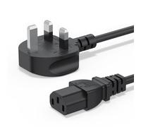 1.5M/5FT UK Plug 13A 250v Power Cable 3 Prong Power Cord for Ps3 Computers,TVs,Monitors,LG LED LCD Smart 1080p HDTV,Samsung,Acer,Epson Printer AC Cable,IECC13 to BS1363 3 Foot Kettle Lead Cord