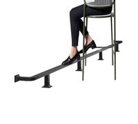 1-5m Bar Foot Rail Kit Stainless Steel Square Tubing, Undercounter Flat Rest Railing for Home Kitchen Restaurant Counter(Black,3.0M/9.84FT)