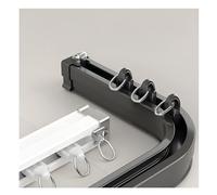 1-5m Bendable Aluminium Ceiling Curtain Track, Flexible Ultra-Thin Ceiling Mounted Curtain Track for Bay Windows, Room Divider, Living Room, Bedroom, Easy Install(Top White,1.8m(5.9ft))