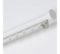 1-5M Curt Track Set with End Caps Double Curt Rail for Hotel Hospital & Commercial Use Wall-Mounted White Single Size 2.1m (1.05m*2)